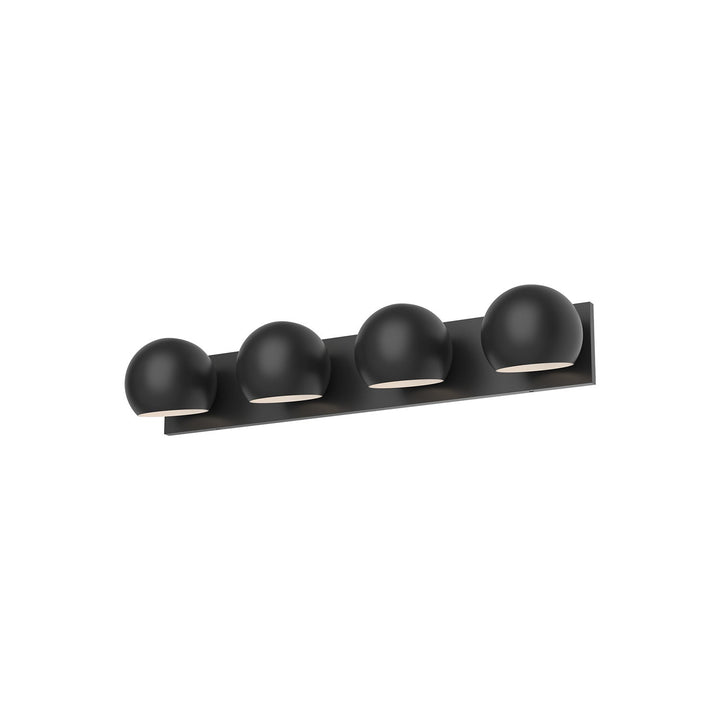 Willow Four Light Bathroom Fixtures in Matte Black Alora Canada