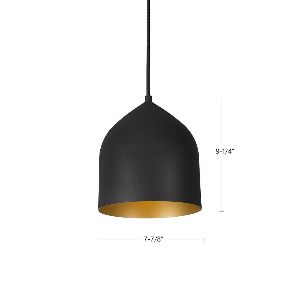 Kuzco Canada - 49108-BK/GD - One Light Pendant - Helena - Black/Gold