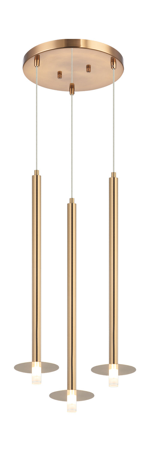Matteo Canada - C63103AG - Three Light Pendant - Reigndrop - Aged Gold Brass