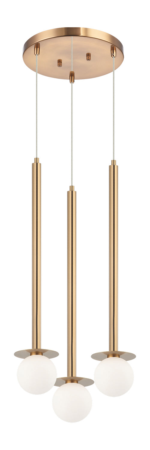 Matteo Canada - C63103AG - Three Light Pendant - Reigndrop - Aged Gold Brass