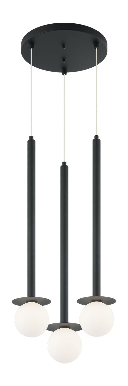 Matteo Canada - C63103MB - Three Light Pendant - Reigndrop - Matte Black
