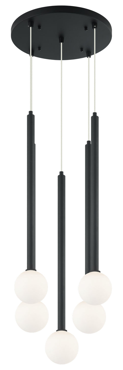Matteo Canada - C63105MB - Five Light Chandelier - Reigndrop - Matte Black