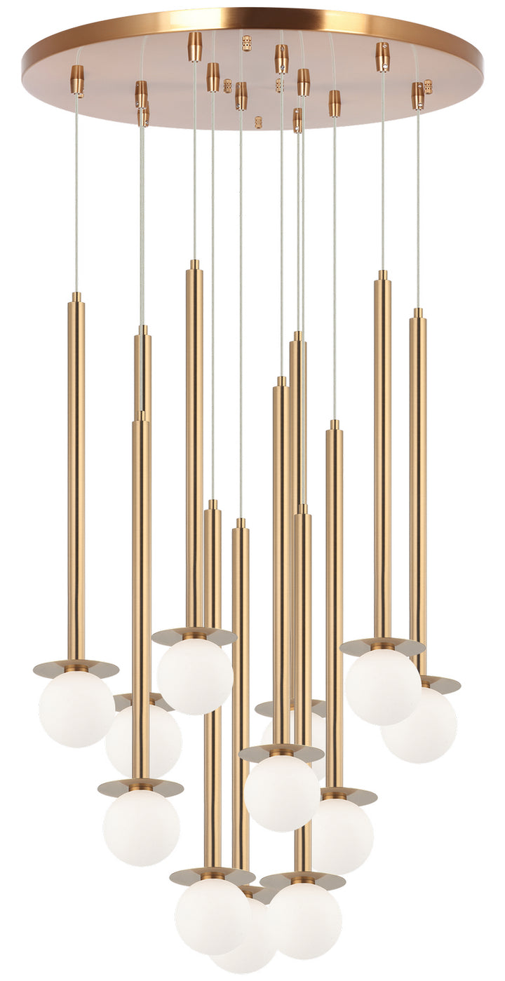 Matteo Canada - C63112AG - 12 Light Chandelier - Reigndrop - Aged Gold Brass