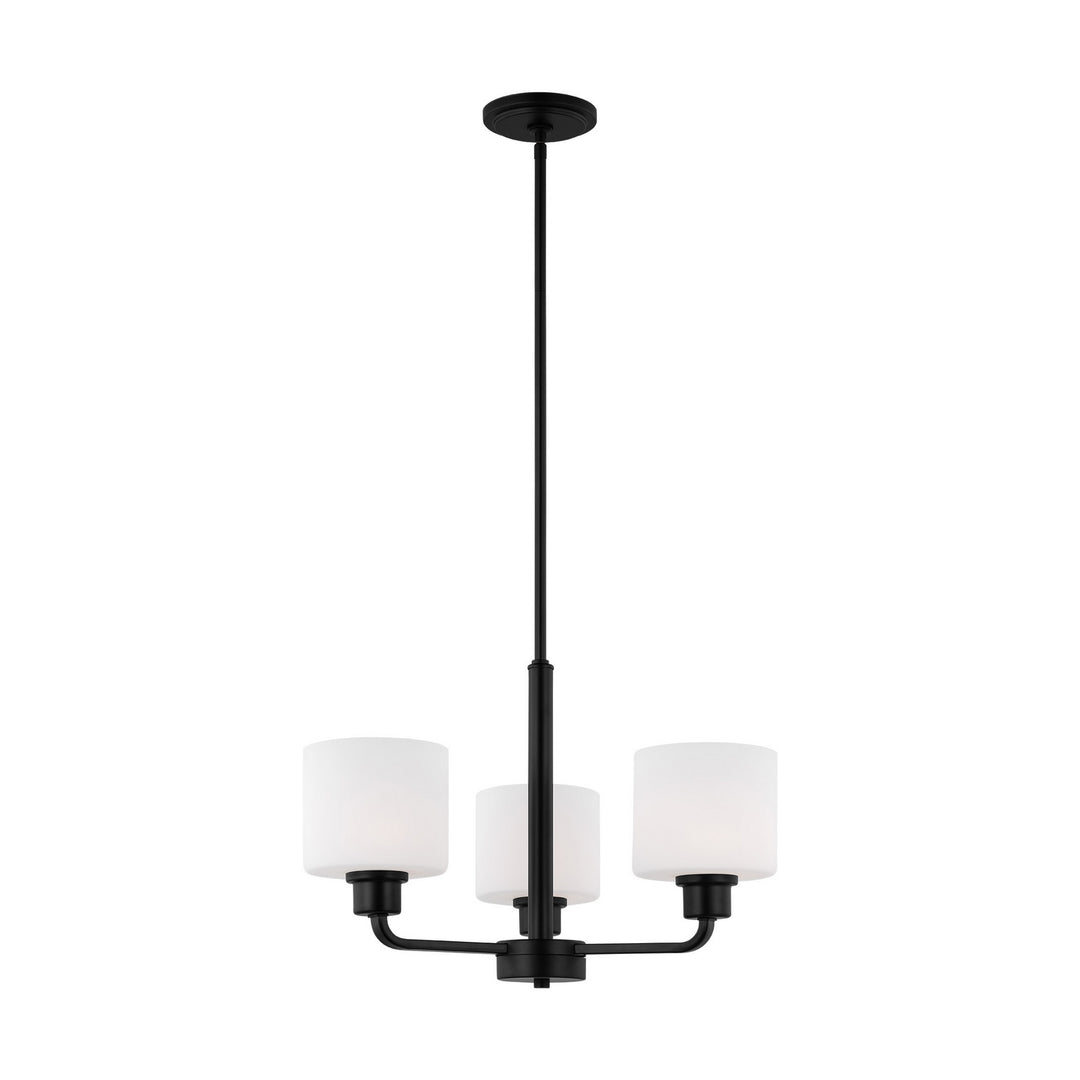 Generation Lighting Canada - 3128803EN3-112 - Three Light Chandelier - Canfield - Midnight Black