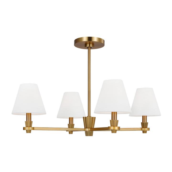 Visual Comfort Studio Canada - AC1114BBS - Four Light Chandelier - Paisley - Burnished Brass