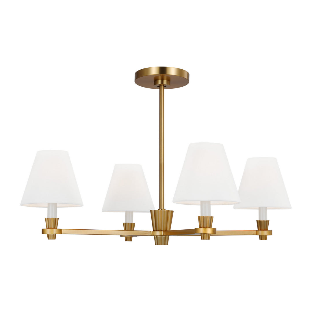 Visual Comfort Studio Canada - AC1114BBS - Four Light Chandelier - Paisley - Burnished Brass