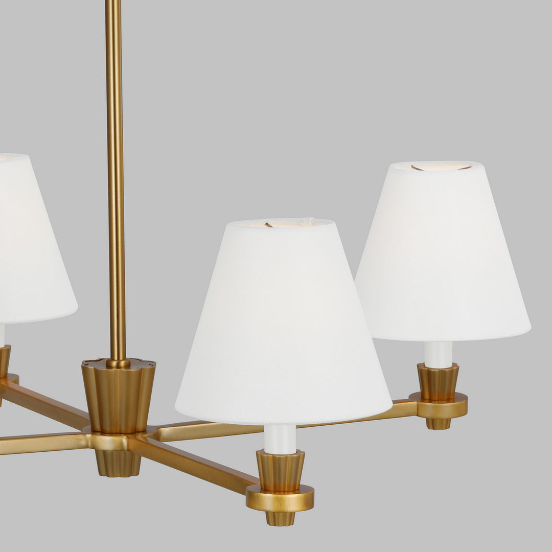 Visual Comfort Studio Canada - AC1114BBS - Four Light Chandelier - Paisley - Burnished Brass