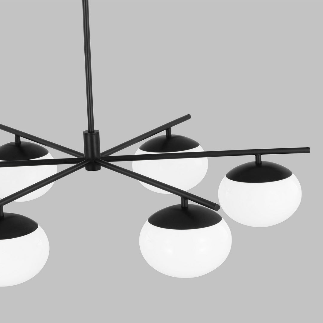 Visual Comfort Studio Canada - EC1246AI - Six Light Chandelier - Lune - Aged Iron