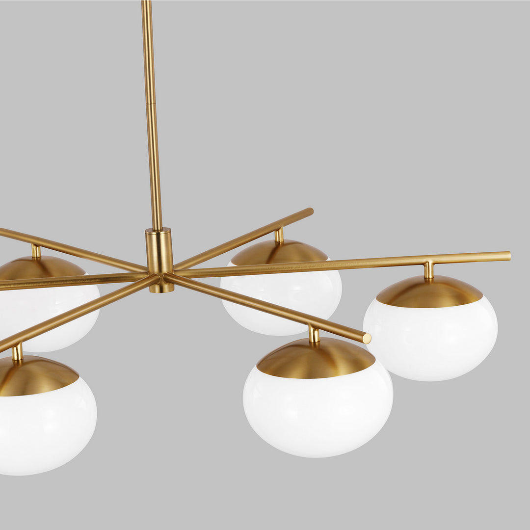 Visual Comfort Studio Canada - EC1246BBS - Six Light Chandelier - Lune - Burnished Brass