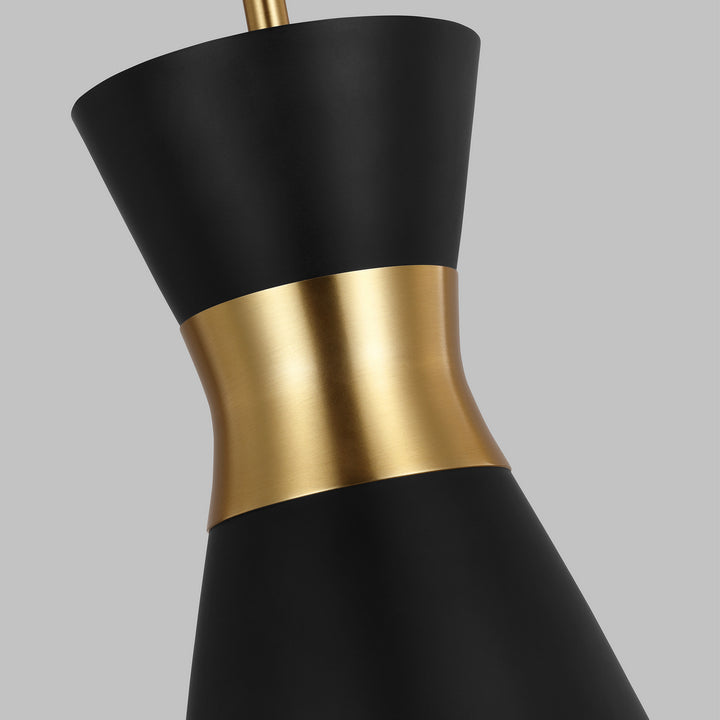 Visual Comfort Studio Canada - EP1221MBKBBS - One Light Pendant - Heath - Midnight Black and Burnished Brass