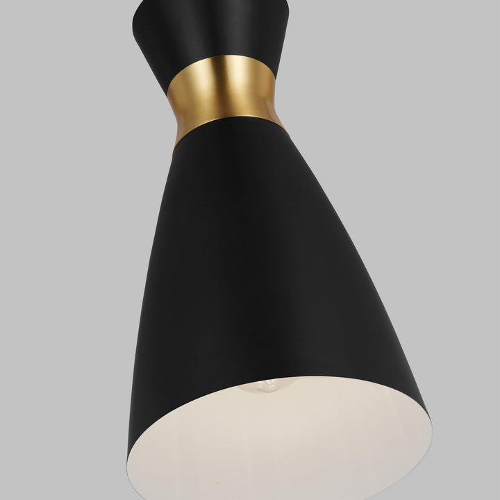 Visual Comfort Studio Canada - EP1221MBKBBS - One Light Pendant - Heath - Midnight Black and Burnished Brass