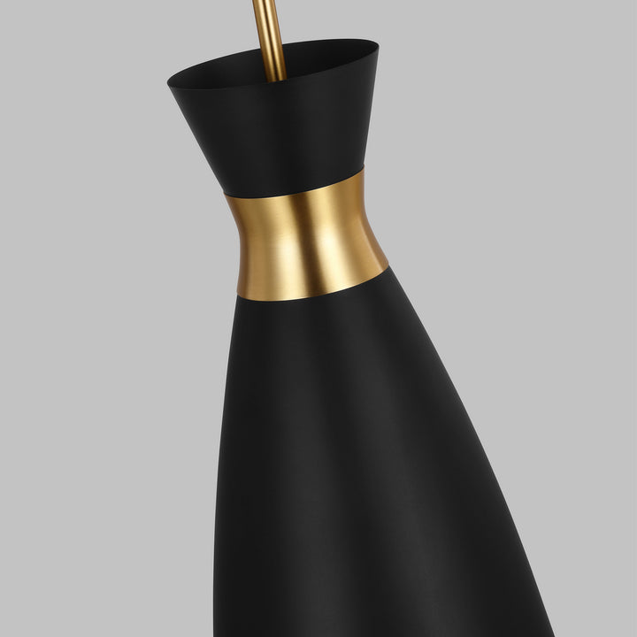 Visual Comfort Studio Canada - EP1221MBKBBS - One Light Pendant - Heath - Midnight Black and Burnished Brass
