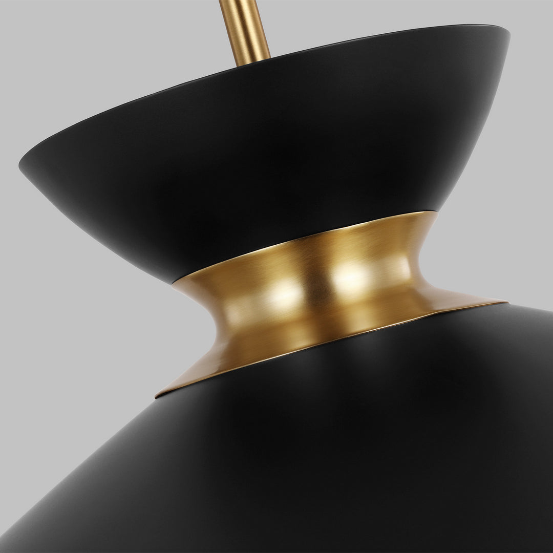 Visual Comfort Studio Canada - EP1231MBKBBS - One Light Pendant - Heath - Midnight Black and Burnished Brass