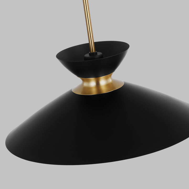 Visual Comfort Studio Canada - EP1231MBKBBS - One Light Pendant - Heath - Midnight Black and Burnished Brass