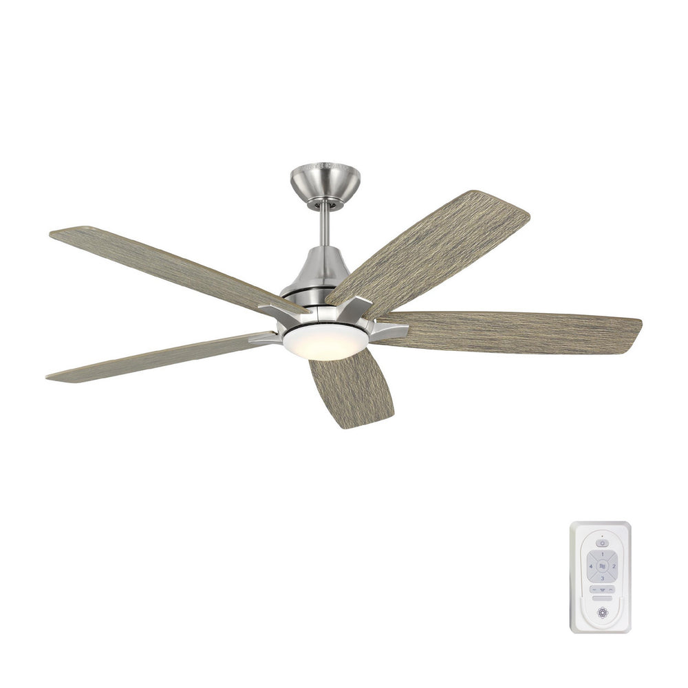Generation Lighting Canada - 5LWDR52BSLGD - 52" Ceiling Fan - Lowden - Brushed Steel