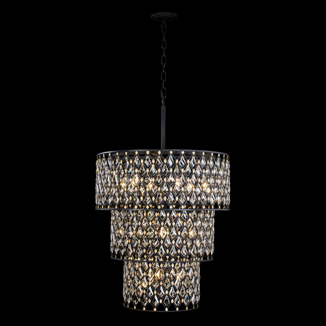 Varaluz - 345C13CBHG - 13 Light Chandelier - Windsor - Carbon/Havana Gold