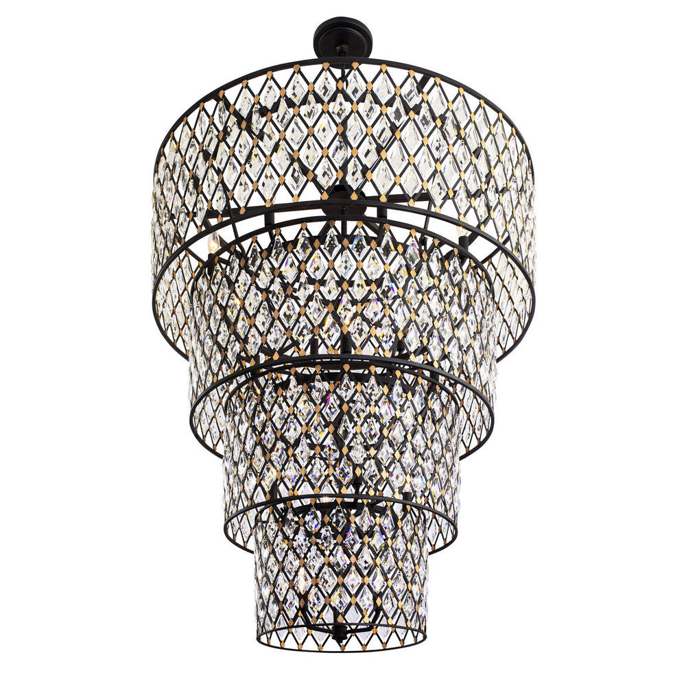 Varaluz - 345C21CBHG - 21 Light Chandelier - Windsor - Carbon/Havana Gold