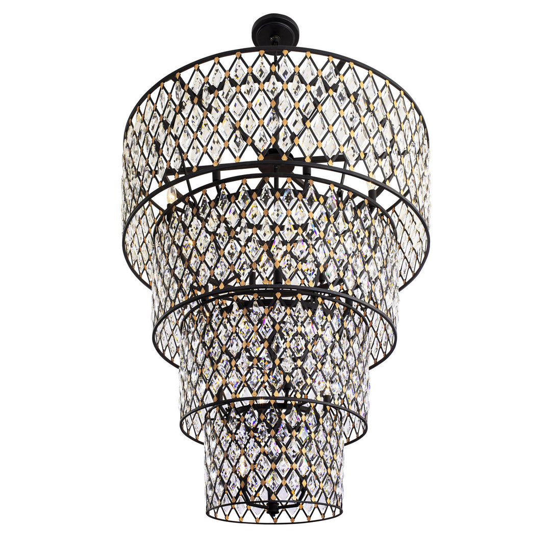 Varaluz - 345C21CBHG - 21 Light Chandelier - Windsor - Carbon/Havana Gold