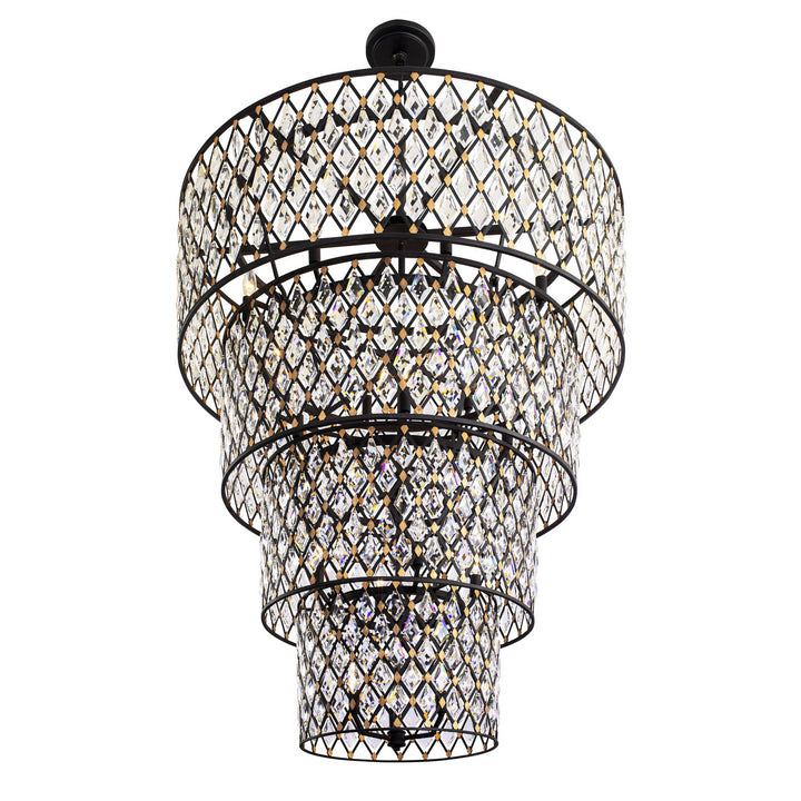Varaluz - 345C21CBHG - 21 Light Chandelier - Windsor - Carbon/Havana Gold