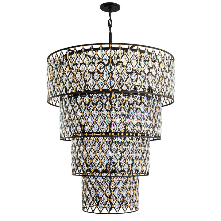 Varaluz - 345C21CBHG - 21 Light Chandelier - Windsor - Carbon/Havana Gold