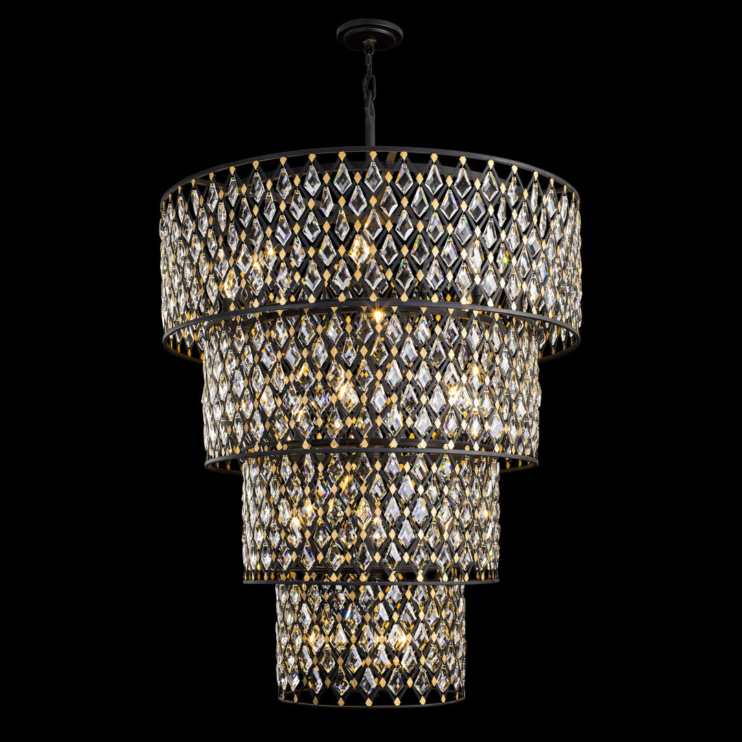 Varaluz - 345C21CBHG - 21 Light Chandelier - Windsor - Carbon/Havana Gold