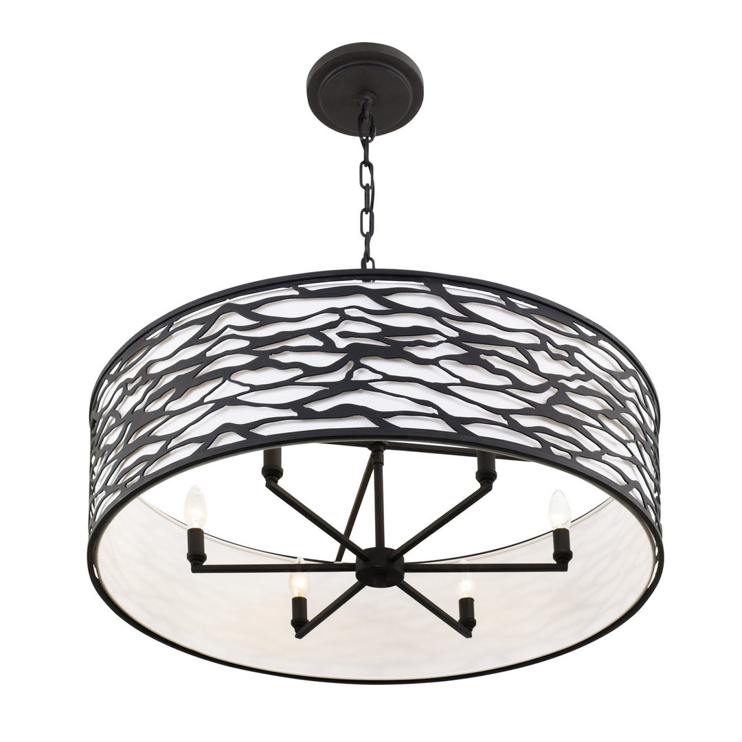 Varaluz - 348S06CB - Six Light Convertible Semi-Flush/Pendant - Kato - Carbon