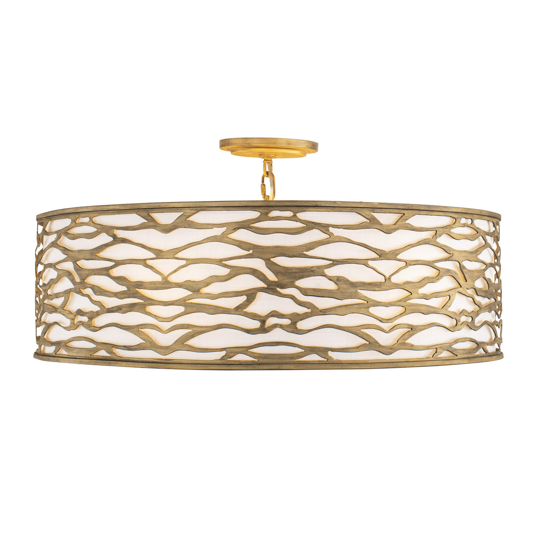 Varaluz - 348S06HG - Six Light Convertible Semi-Flush/Pendant - Kato - Havana Gold