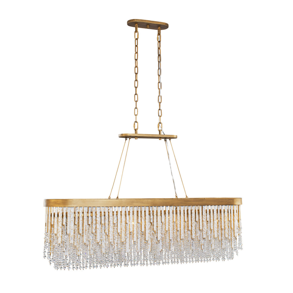 Varaluz - 359N06HG - Six Light Linear Pendant - Lafayette - Havana Gold