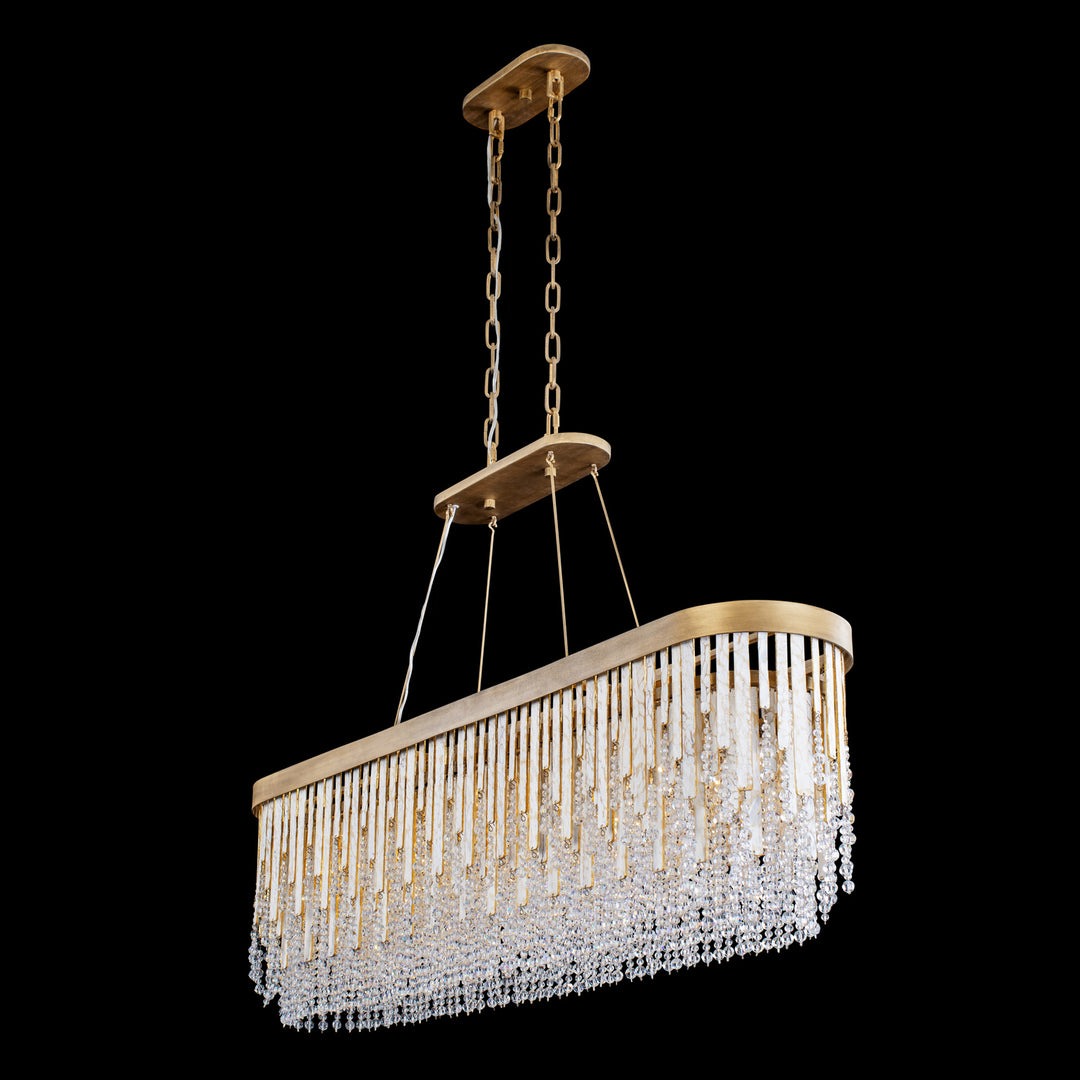 Varaluz - 359N06HG - Six Light Linear Pendant - Lafayette - Havana Gold