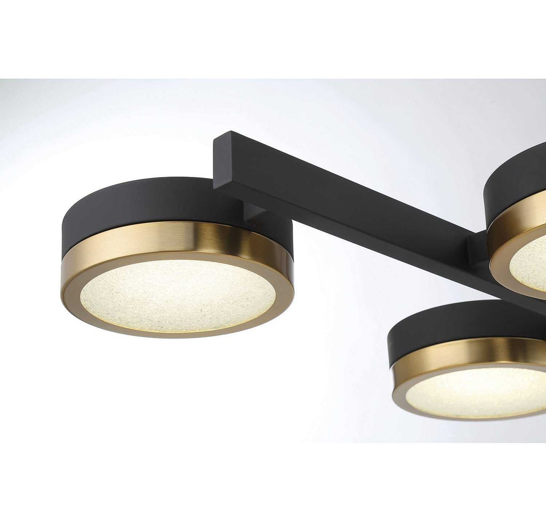 Savoy House - 1-1636-8-143 - LED Linear Chandelier - Ashor - Matte Black w/Warm Brass