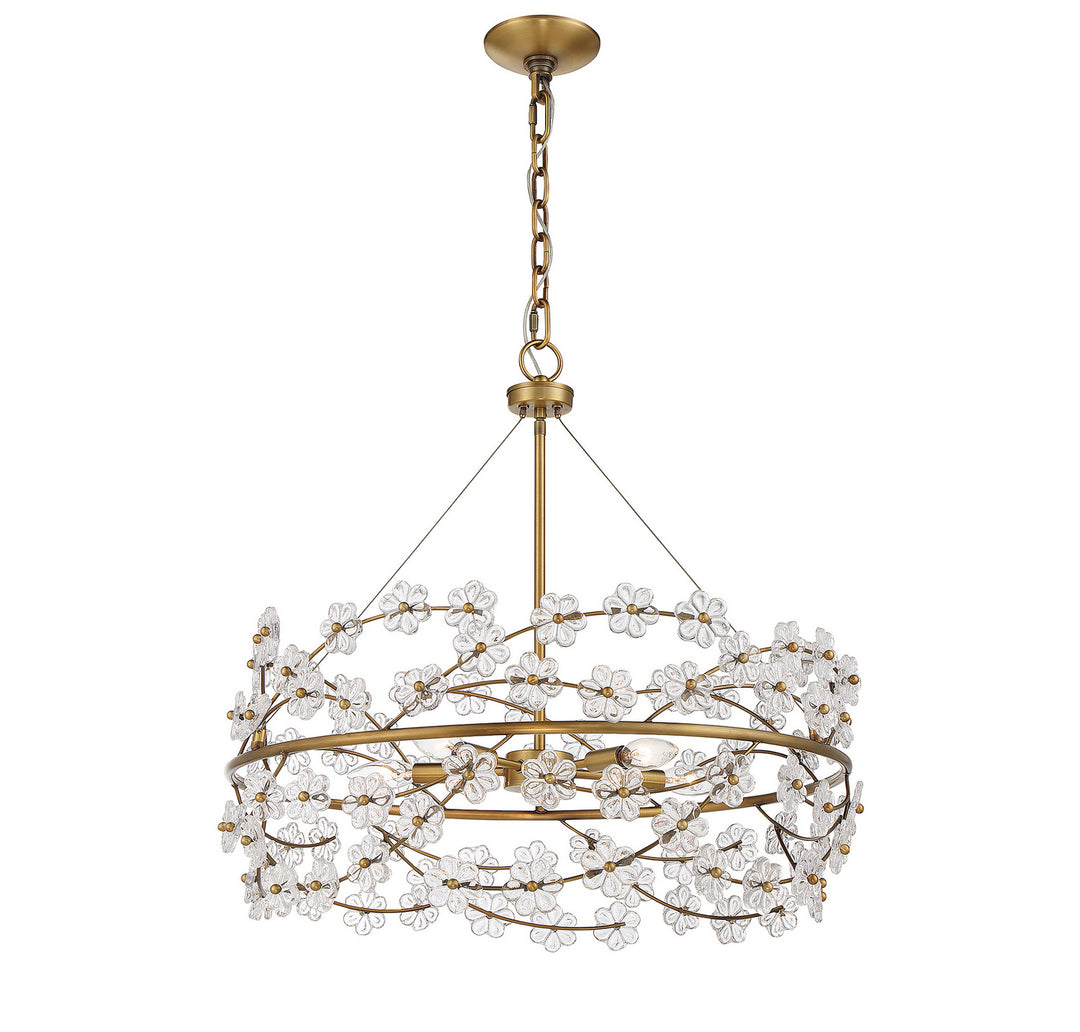 Savoy House - 1-1727-5-322 - Five Light Chandelier - Camille - Warm Brass