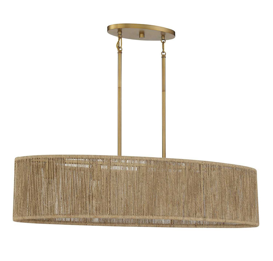 Savoy House - 1-1738-5-320 - Five Light Chandelier - Ashe - Warm Brass/Rope