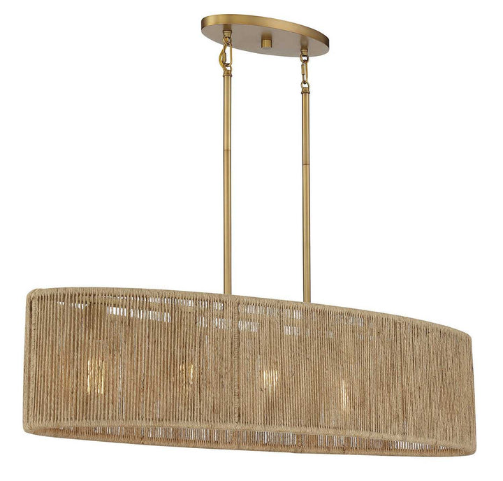 Savoy House - 1-1738-5-320 - Five Light Chandelier - Ashe - Warm Brass/Rope
