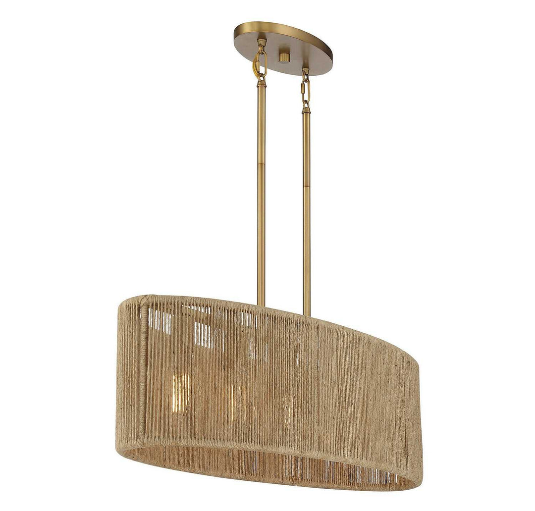 Savoy House - 1-1738-5-320 - Five Light Chandelier - Ashe - Warm Brass/Rope