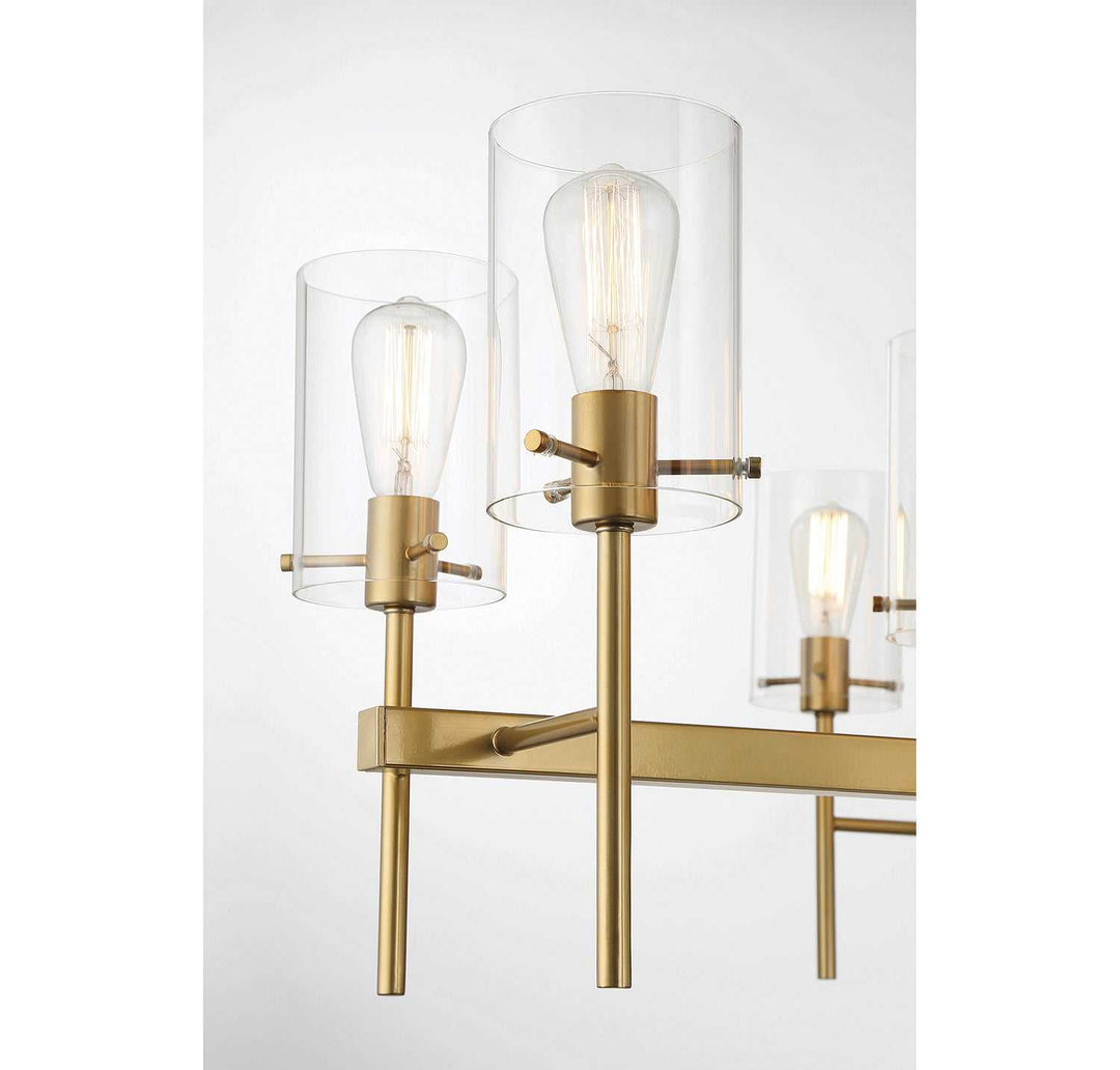 Vista 16 Light Chandelier in Burnished Brass Savoy House