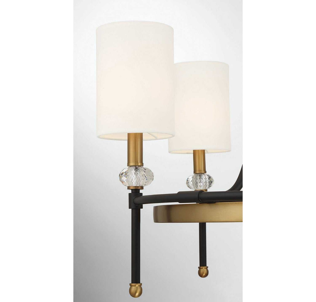 Savoy House - 1-1893-6-143 - Six Light Chandelier - Tivoli - Matte Black w/Warm Brass