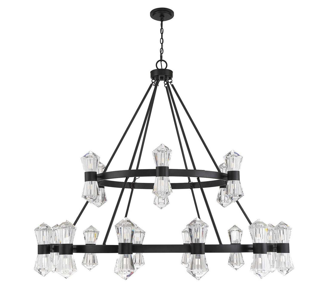 Dryden LED Chandelier in Matte Black Savoy House