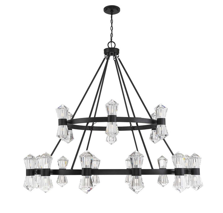 Dryden LED Chandelier in Matte Black Savoy House