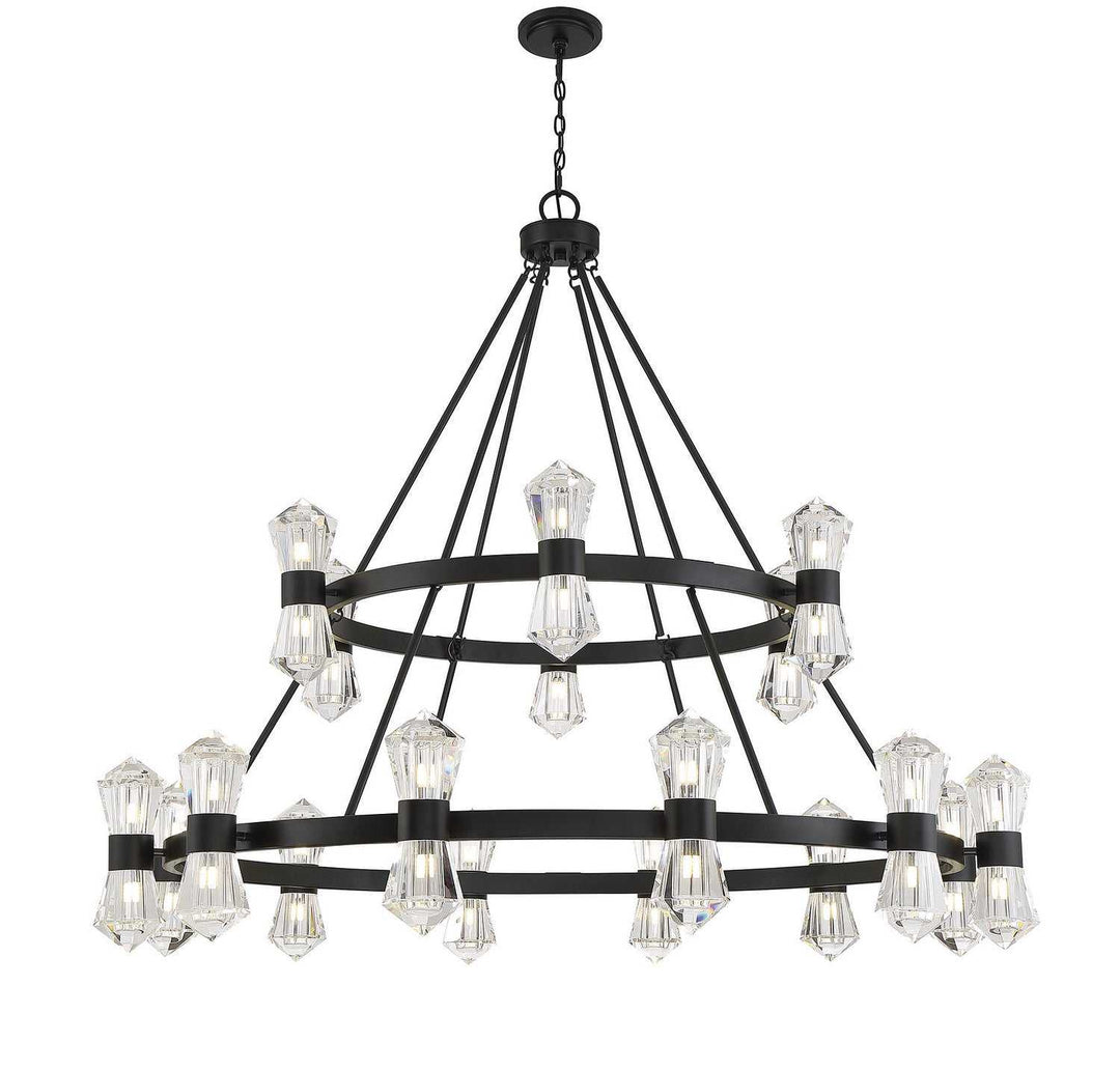 Dryden LED Chandelier in Matte Black Savoy House