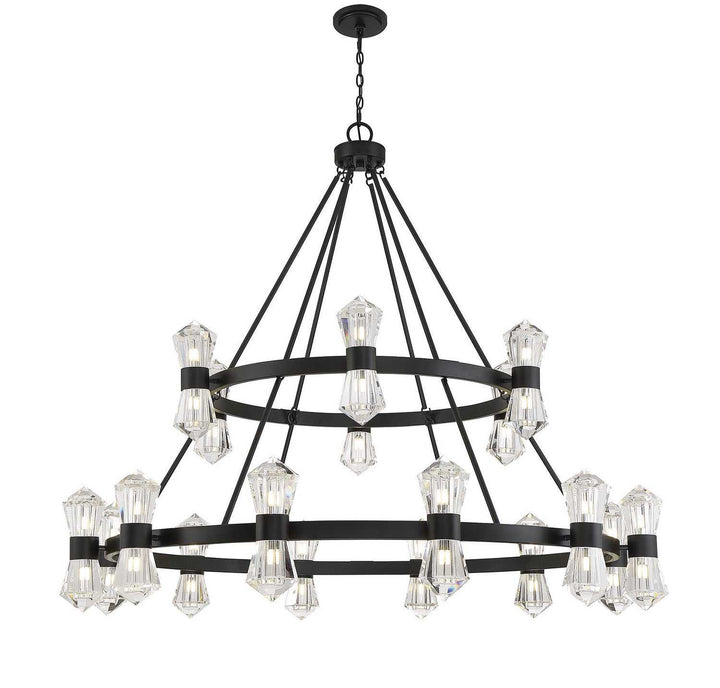 Dryden LED Chandelier in Matte Black Savoy House