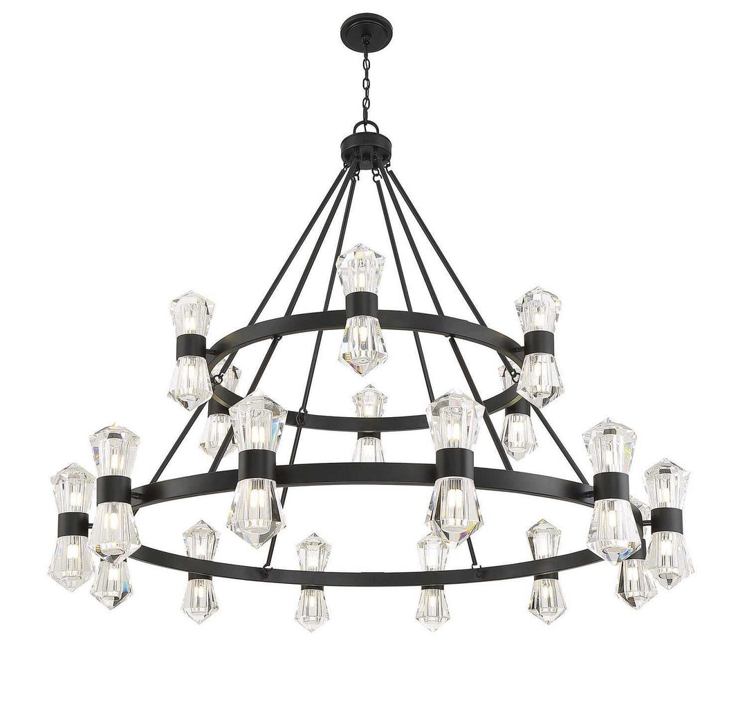 Dryden LED Chandelier in Matte Black Savoy House