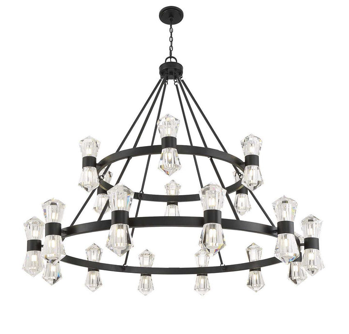 Dryden LED Chandelier in Matte Black Savoy House