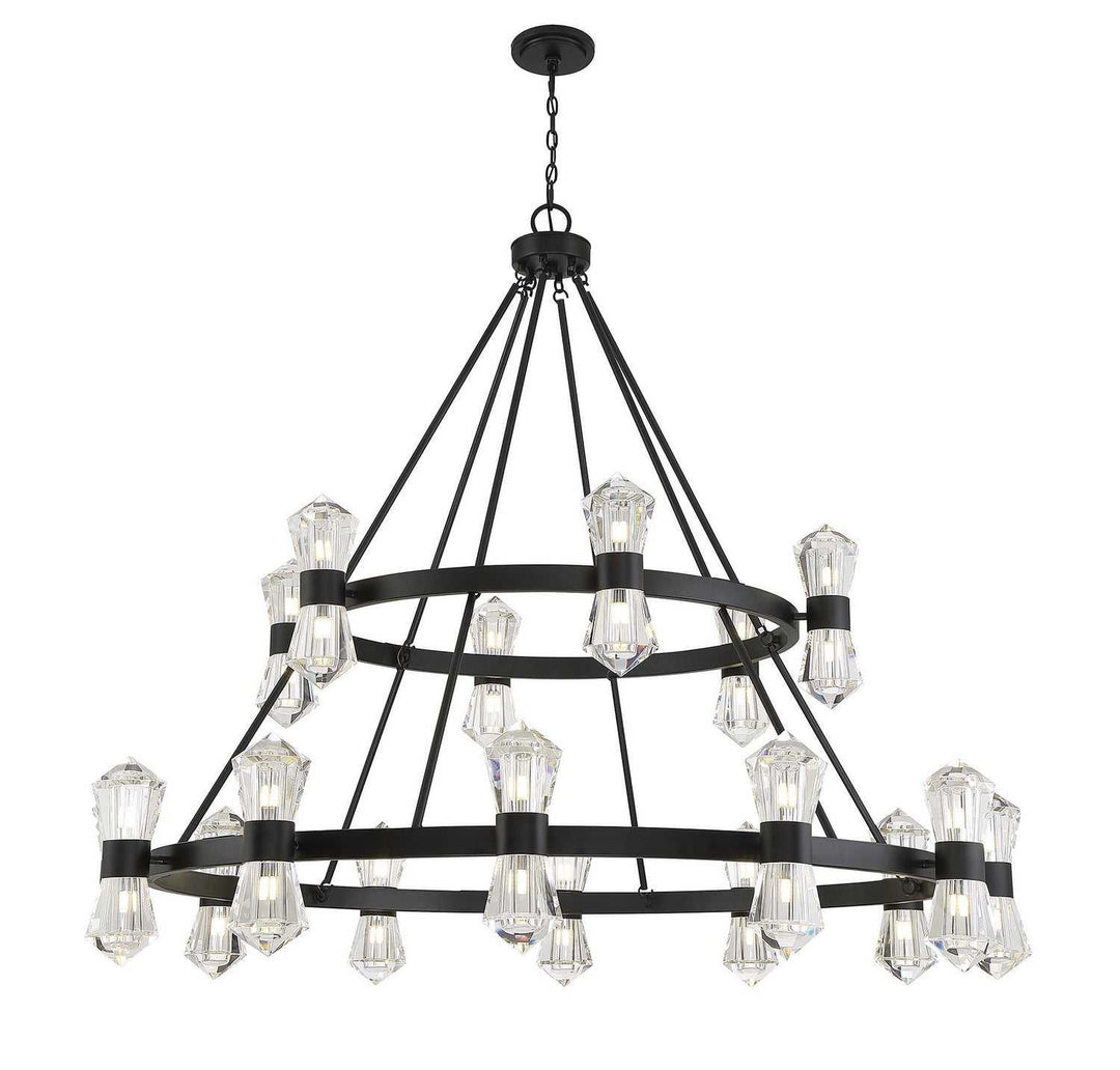 Dryden LED Chandelier in Matte Black Savoy House