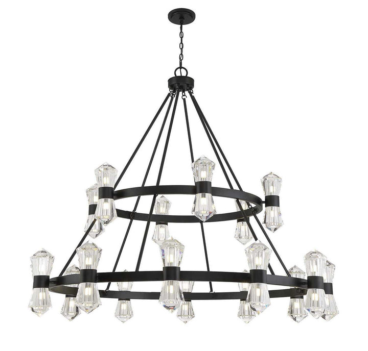 Dryden LED Chandelier in Matte Black Savoy House