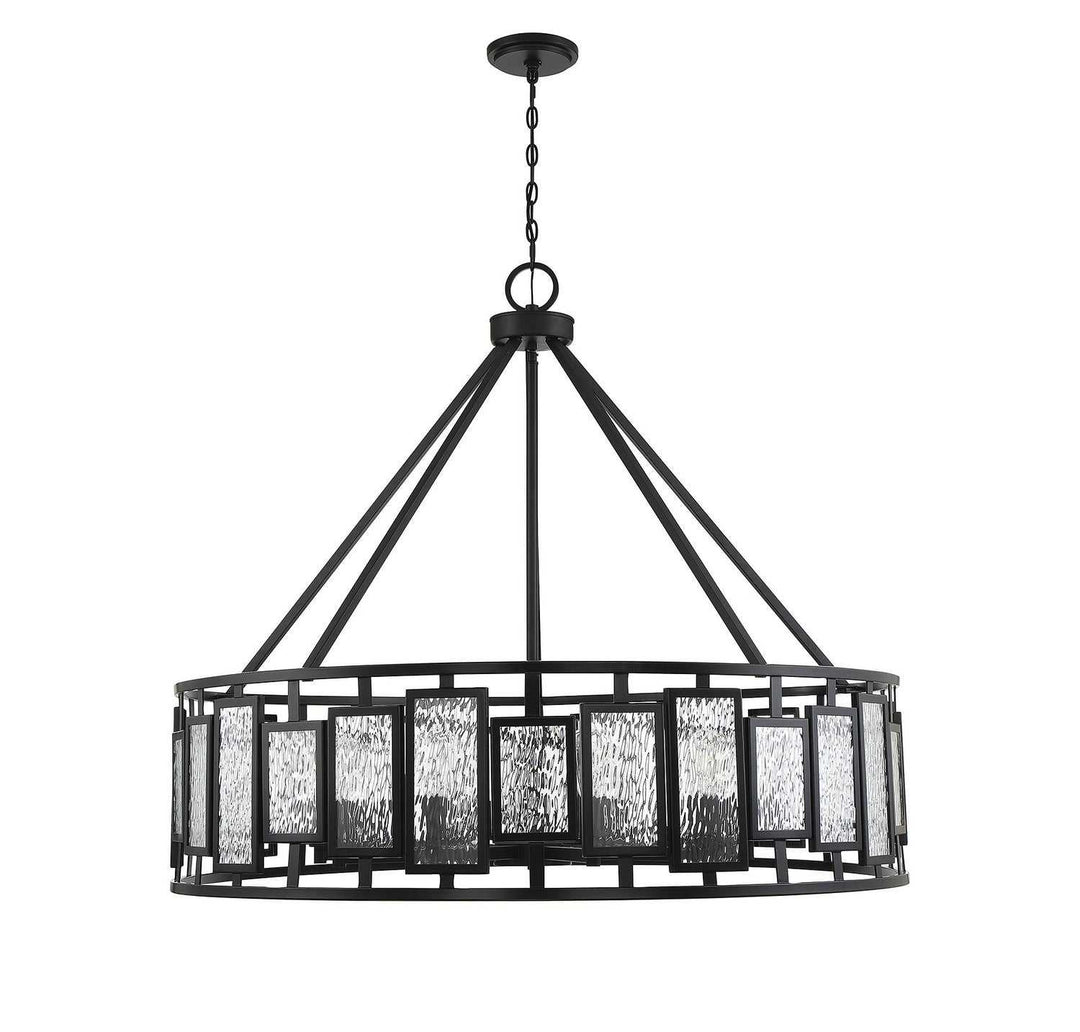 Deandre Ten Light Chandelier in Matte Black Savoy House