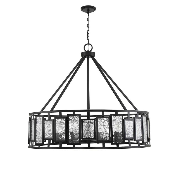 Deandre Ten Light Chandelier in Matte Black Savoy House
