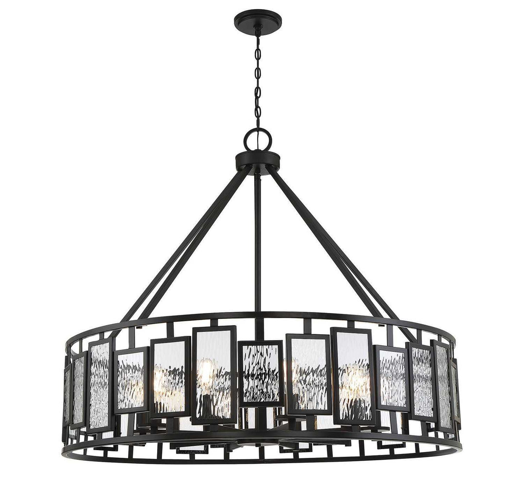 Deandre Ten Light Chandelier in Matte Black Savoy House