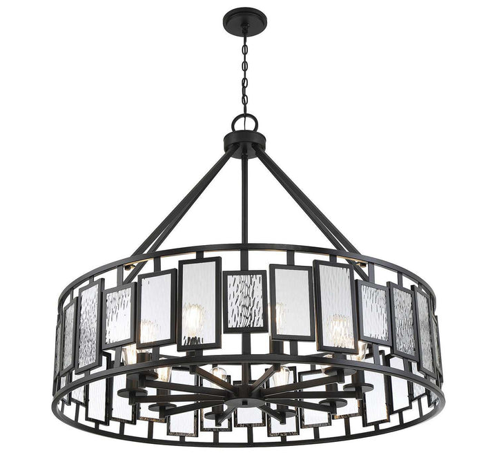 Deandre Ten Light Chandelier in Matte Black Savoy House