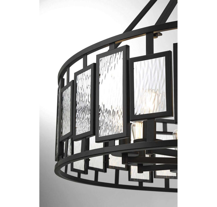 Deandre Ten Light Chandelier in Matte Black Savoy House