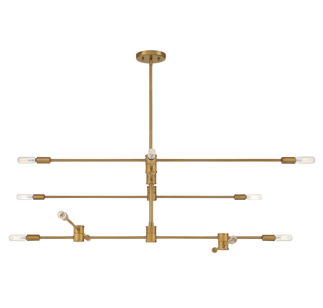 Lyrique 12 Light Chandelier in Warm Brass Savoy House